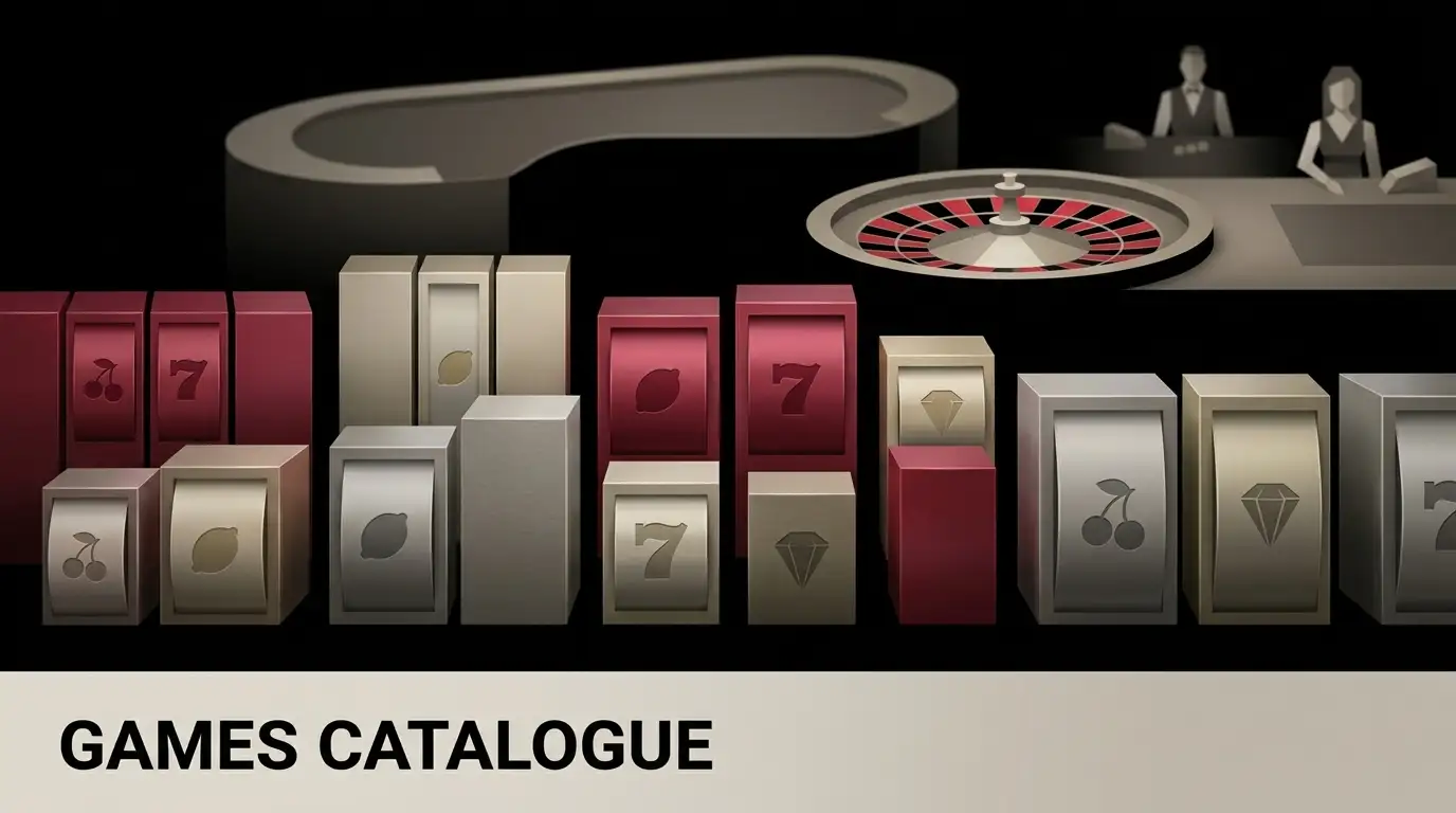 Conceptual illustration of online slots and live casino tables