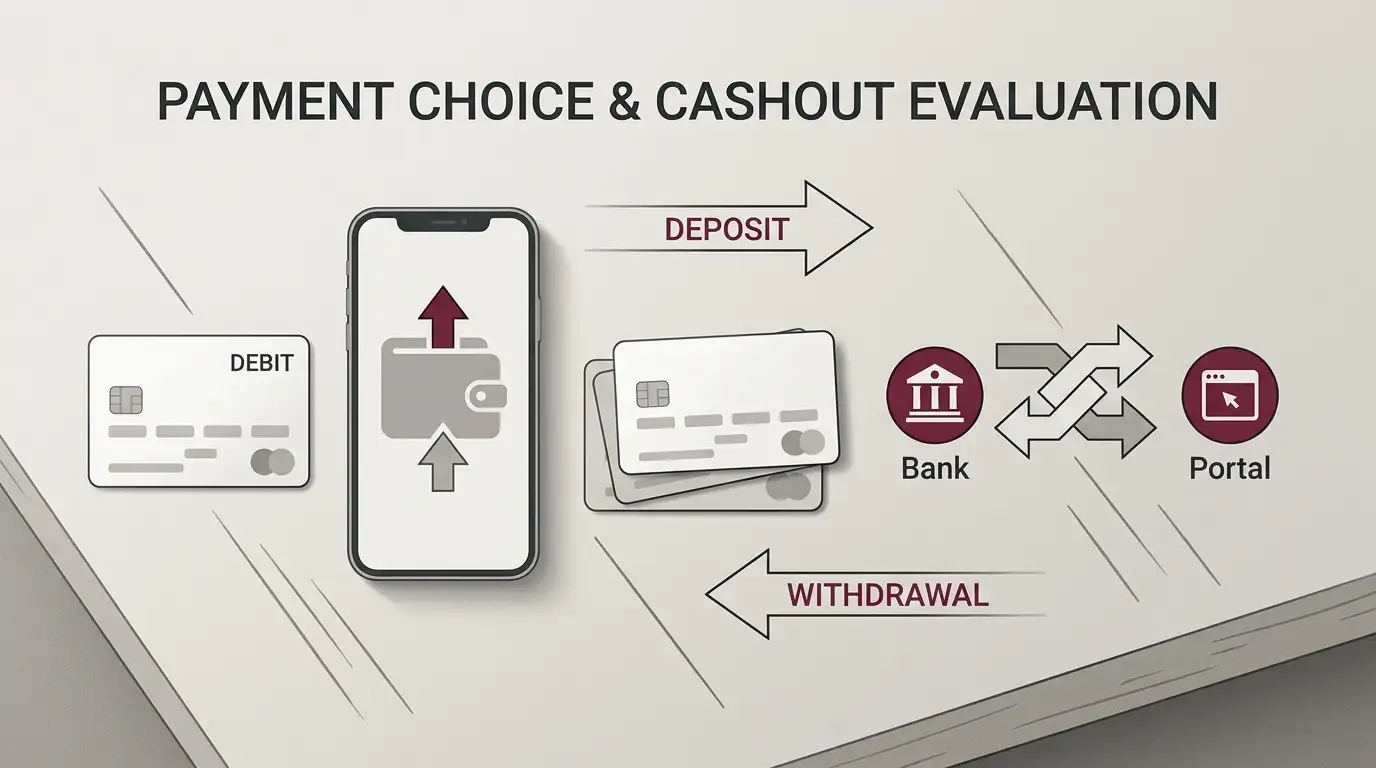 Generic payment illustration with cards, mobile wallet and transfer symbols